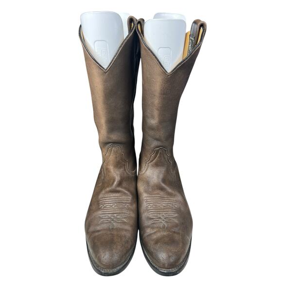 Larry Mahan Men’s Brown Soft Leather Cowboy Boot Size US 11.5 D - Picture 7 of 11